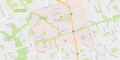 Hillcrest Village mahalle Toronto haritası 