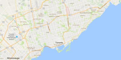 Hoş bir Görünüm bölgesi Toronto haritası 
