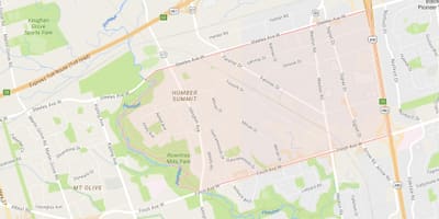 Humber Summit mahalle Toronto haritası 