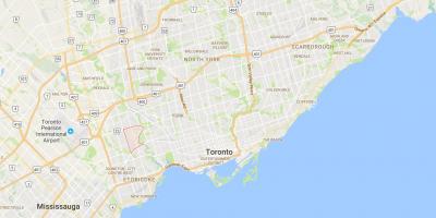 Humber Valley Village bölgesinde Toronto haritası 