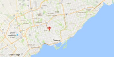 Humewood haritası–Cedarvale ilçe Toronto