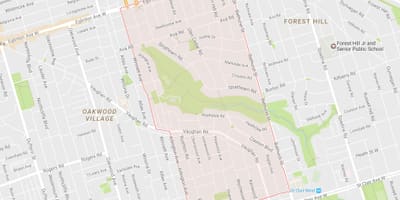Humewood haritası–Cedarvale mahalle Toronto