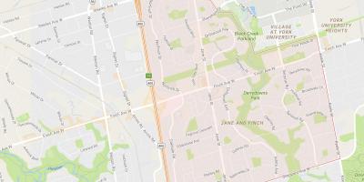 Jane ve Finch mahalle Toronto haritası 