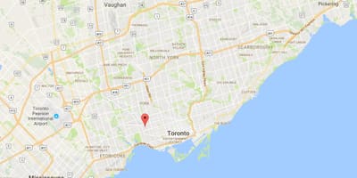 Junction Triangle Bölgesi'nde Toronto haritası 