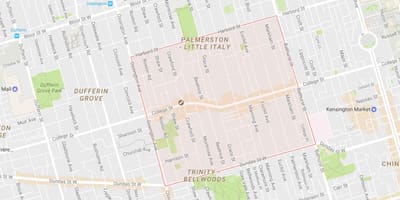 Küçük İtalya semtinde Toronto haritası 