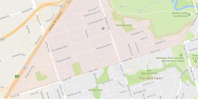 Kingsview Village mahalle Toronto haritası 