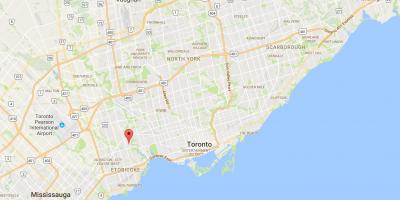Kingsway bölge Toronto haritası 