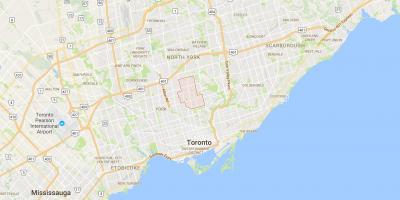 Kuzey bölgesi Toronto haritası 