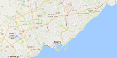 L'Amoreaux district, Toronto haritası 