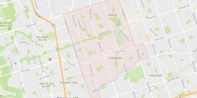 L'Amoreaux mahalle Toronto haritası 