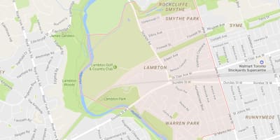 Lambton mahalle Toronto haritası 