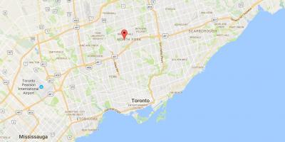 Lansing bölgesinde Toronto haritası 