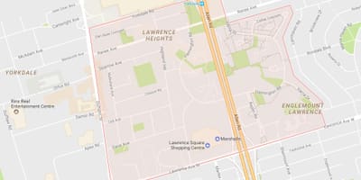 Lawrence Heights mahalle Toronto haritası 
