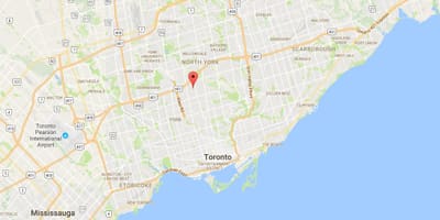 Ledbury Park district, Toronto haritası 