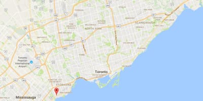 Long Branch bölgesinde harita Toronto