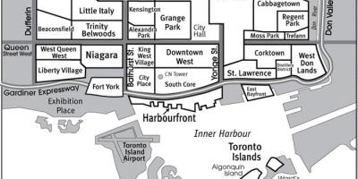 Mahallenin Güney Çekirdek Toronto haritası 