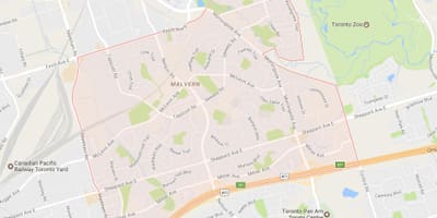 Malvern mahalle Toronto haritası 