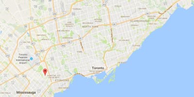 Markland Wood bölgesinde Toronto haritası 