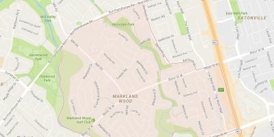 Markland Wood mahalle Toronto haritası 