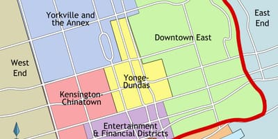Merkezi Toronto haritası 
