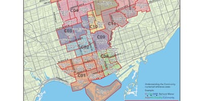 Merkezi Toronto haritası 