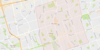 Milliken mahalle Toronto haritası 
