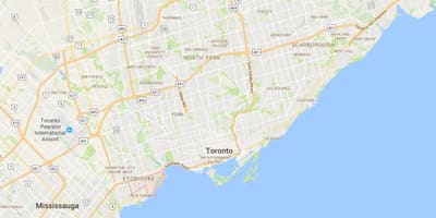 Mimico ilçe Toronto haritası 