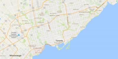 Mimico ilçe Toronto haritası 
