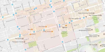Moda İlçe mahalle Toronto haritası 