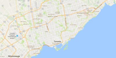 Morningside bölgesinde Toronto haritası 