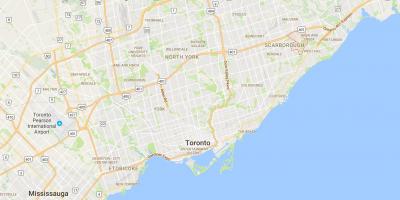 Morningside bölgesinde Toronto haritası 