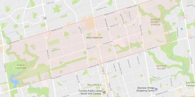 Newtonbrook mahalle Toronto haritası 