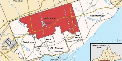 North York, Toronto haritası 