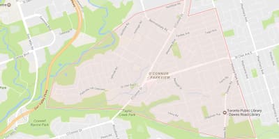 O'Connor haritası–Parkview mahalle Toronto