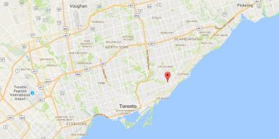 Oakridge bölgesindeki Toronto haritası 