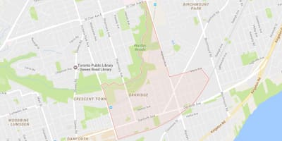 Oakridge mahalle Toronto haritası 