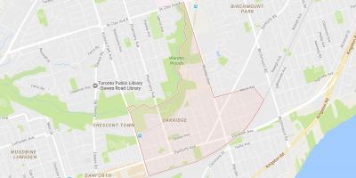 Oakridge mahalle Toronto haritası 