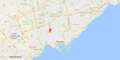 Oakwood haritası–Vaughan bölgesinde Toronto