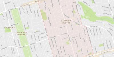 Oakwood haritası–Vaughan mahalle Toronto