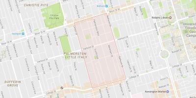 Palmerston mahalle Toronto haritası 