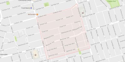 Pape Köy mahalle Toronto haritası 