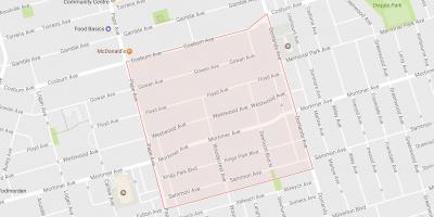 Pape Köy mahalle Toronto haritası 
