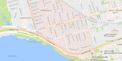 Parkdale mahalle Toronto haritası 