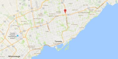 Parkway Orman bölge Toronto haritası 