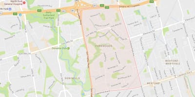 Parkwoods haritası mahalle Toronto