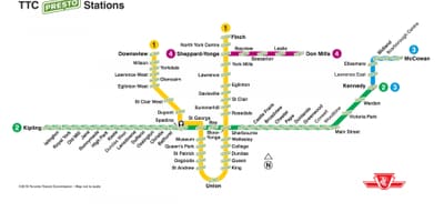 Presto istasyonları TTC göster 