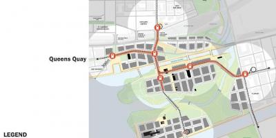 Projets haritası DOĞU SAHİL East Bayfront Toronto