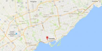 Queen Street haritası Batı bölgesinde Toronto