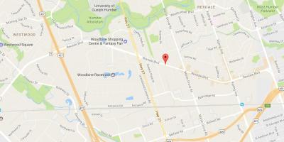 Rexdale boulevard, Toronto haritası 