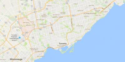 Rexdale ilçe Toronto haritası 